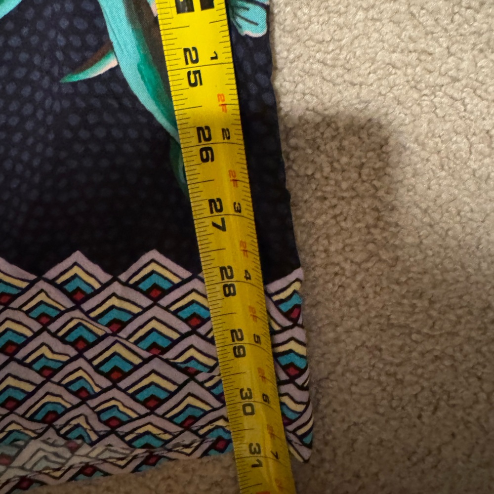 Johnny Was Black Floral Border Split Pants Sz L - Picture 12 of 13